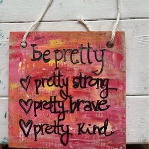 Vibrant Pink Motivational Wall Art